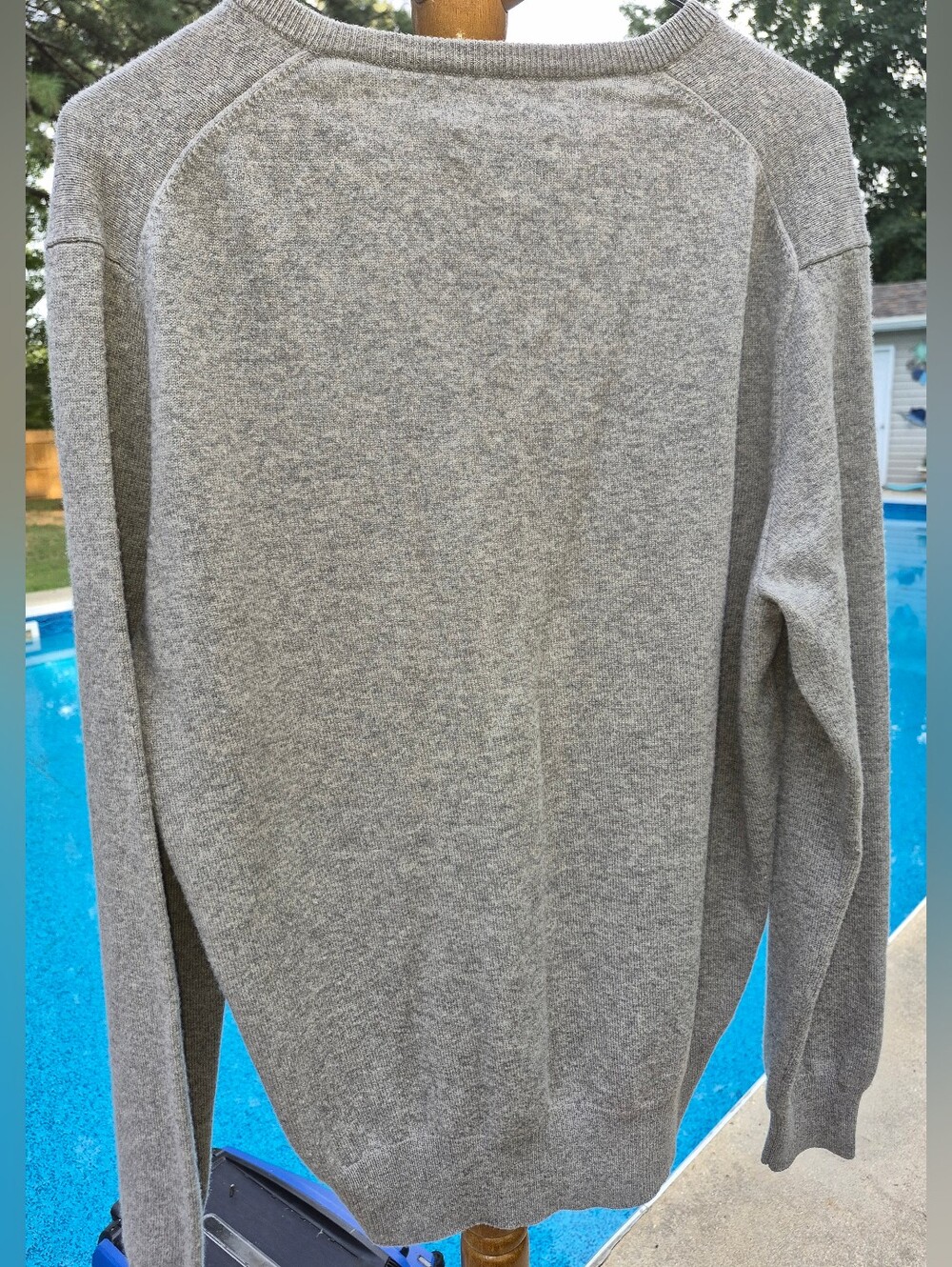 Vintage Polo Ralph Lauren V Neck Sweater Men's Large, Lambs Wool Italian Yarn - Picture 2 of 6